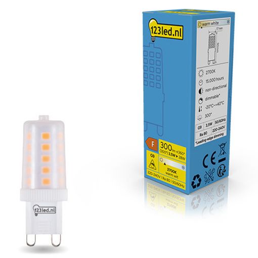 Εικόνα της Λάμπα LED 123LED G9 Dimmable Capsule 2700K 300lm 3.5W Warm White