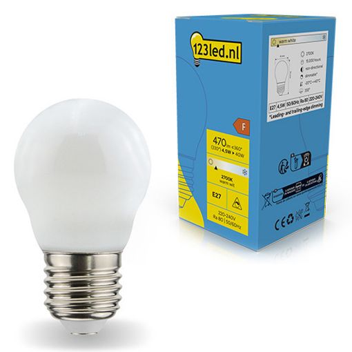 Εικόνα της Λάμπα LED 123LED E27 G45 Dimmable 2700K 470lm 4.5W Warm White