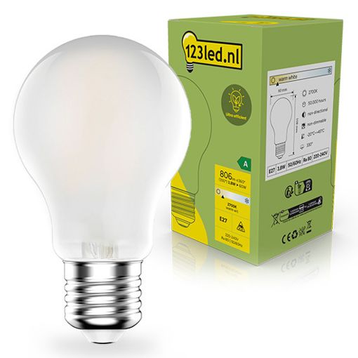 Εικόνα της Λάμπα LED 123LED E27 A60 Ultra Efficient 2700K 806lm 3.8W Warm White