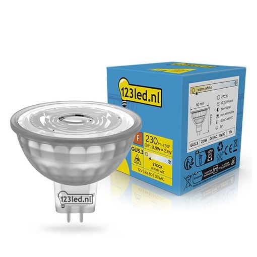 Εικόνα της Λάμπα LED 123LED GU5.3 MR16 2700K 230lm 2.9W Warm White