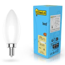 Εικόνα της Λάμπα LED 123LED E14 Candle Mat Dimmable 2200-2700K 470lm 4.5W