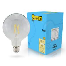 Εικόνα της Λάμπα LED 123LED E27 G125 Filament Dimmable 2700K 806lm 7W Warm White