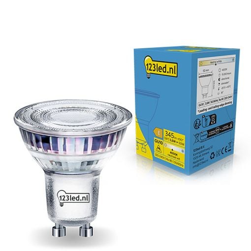 Εικόνα της Λάμπα LED 123LED GU10 Spot Dimmable 4000K 345lm 3.6W Neutral White