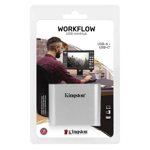 Εικόνα της USB miniHub Kingston Workflow USB-A & USB-C 3.2 Gen 1 WFS-USB