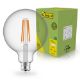 Εικόνα της Λάμπα LED 123LED Ultra Efficient E27 G125 Filament 2700K 470lm 2.2W Warm White