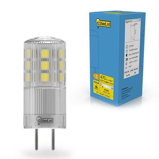Εικόνα της Λάμπα LED 123LED GY6.35 SMD Capsule 2700K 470lm 3.3W Warm White
