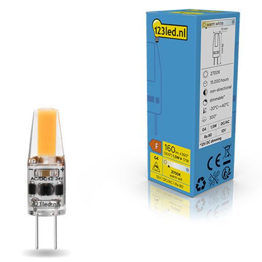 Εικόνα της Λάμπα LED 123LED G4 Capsule Dimmable 2700K 160lm 1.5W Warm White