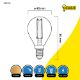 Εικόνα της Λάμπα LED 123LED E14 G45 Dimmable Filament 2700K 470lm 4.5W Warm White