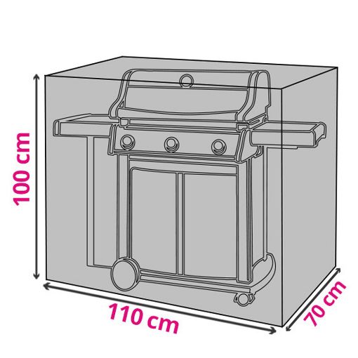 Εικόνα της Κάλυμμα Ψησταριάς BBQ Toolland 110x70x100 cm Dark Green PM2012