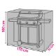 Εικόνα της Κάλυμμα Ψησταριάς BBQ Toolland 110x70x100 cm Dark Green PM2012