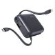 Εικόνα της Powerbank TTEC ReCharger Mini USB-C & Built In Cables PD/QC 20W 10.000mAh Black 2BB231GR