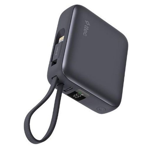 Εικόνα της Powerbank TTEC ReCharger Mini USB-C & Built In Cables PD/QC 20W 10.000mAh Black 2BB231GR