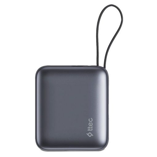 Εικόνα της Powerbank TTEC ReCharger Mini USB-C & Built In Cables PD/QC 20W 10.000mAh Black 2BB231GR