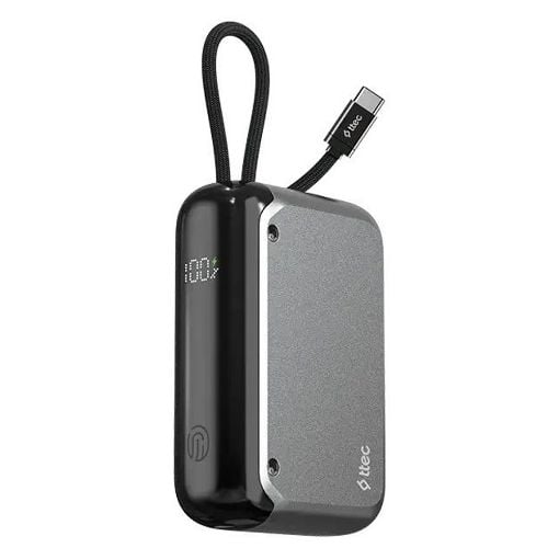 Εικόνα της Powerbank TTEC ReCharger USB-C with Built-In Cable PD / QC 30W 10.000mAh Silver 2BB228UG