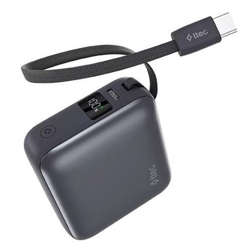 Εικόνα της Powerbank TTEC ReCharger Mini USB-C & Built In Cable PD/QC 35W 10.000mAh Black 2BB232GR