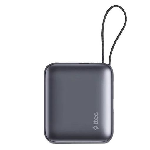 Εικόνα της Powerbank TTEC ReCharger Mini USB-C & Built In Cable PD/QC 35W 10.000mAh Black 2BB232GR