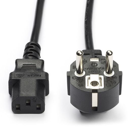 Εικόνα της Καλώδιο Τροφοδοσίας WS Xtreme Power C13 Γωνιακό 10m Black