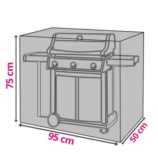 Εικόνα της Κάλυμμα Ψησταριάς BBQ Progarden 95x50x75 cm Black FC4630240