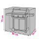 Εικόνα της Κάλυμμα Ψησταριάς BBQ Progarden 95x50x75 cm Black FC4630240