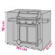Εικόνα της Κάλυμμα Ψησταριάς BBQ Toolland 165x63x90 cm Dark Green PM2017