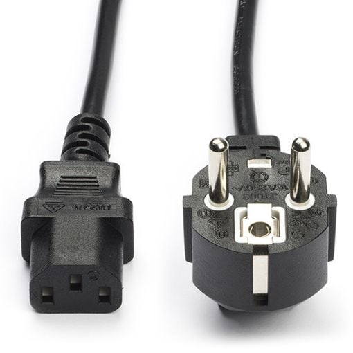 Εικόνα της Καλώδιο Τροφοδοσίας WS Xtreme Power C13 Γωνιακό 5m Black