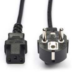 Εικόνα της Καλώδιο Τροφοδοσίας WS Xtreme Power C13 Γωνιακό 3m Black