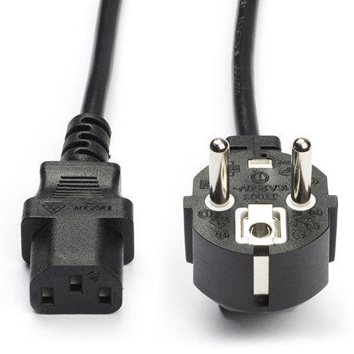 Εικόνα της Καλώδιο Τροφοδοσίας WS Xtreme Power C13 Γωνιακό 3m Black