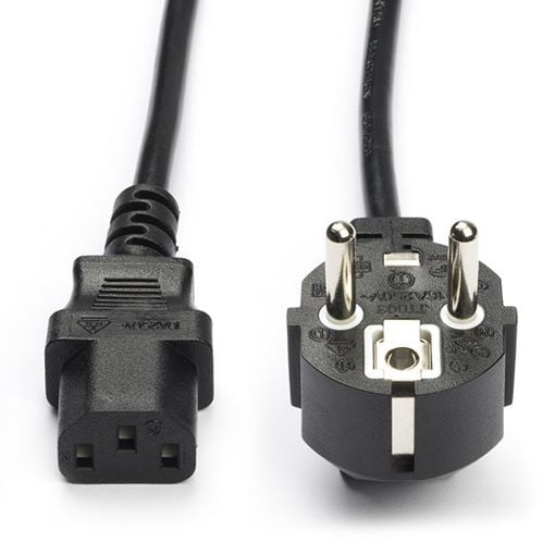 Εικόνα της Καλώδιο Τροφοδοσίας WS Xtreme Power C13 Γωνιακό 1.5m Black