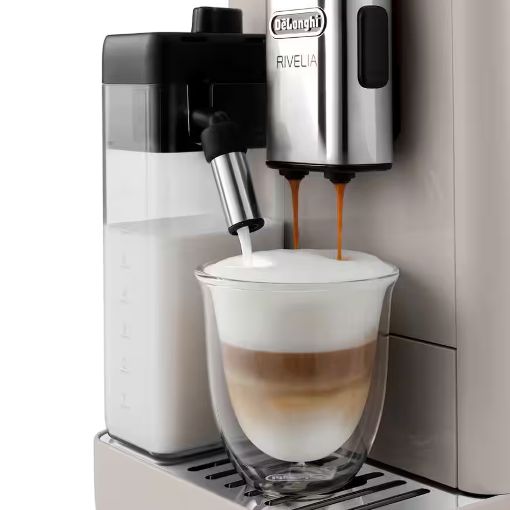 Εικόνα της Μηχανή Espresso DeLonghi Rivelia με Μύλο Άλεσης 19bar 1450W Sand Beige EXAM440.55.BG