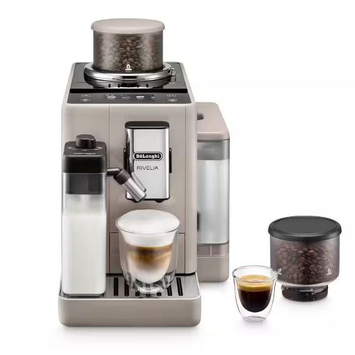 Εικόνα της Μηχανή Espresso DeLonghi Rivelia με Μύλο Άλεσης 19bar 1450W Sand Beige EXAM440.55.BG