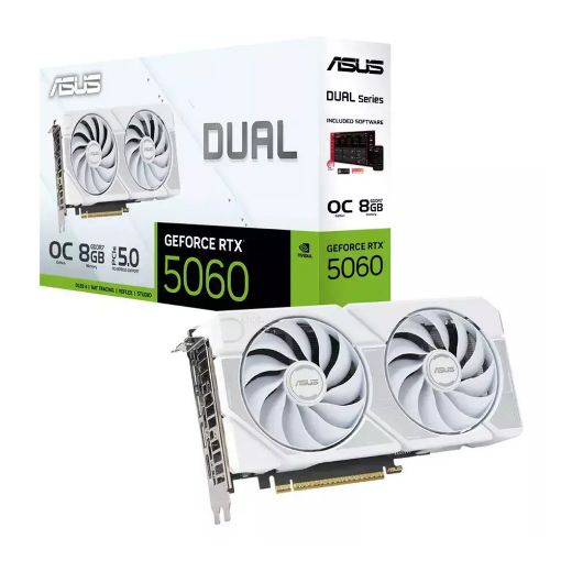 Εικόνα της Asus Dual GeForce RTX 5060 White 8GB GDDR7 OC Edition 90YV0N15-M0NA00