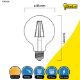 Εικόνα της Λάμπα LED 123LED E27 G95 Dimmable Filament 2700K 806lm 7W Warm White