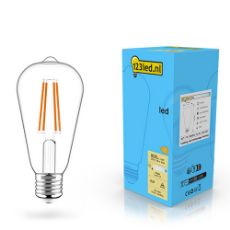 Εικόνα της Λάμπα LED 123LED E27 Edison ST64 Dimmable Filament 2700K 806lm 7W Warm White