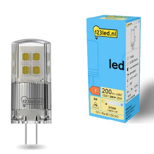 Εικόνα της Λάμπα LED 123LED G4 Dimmable Διάφανη 2700K 200lm 2W Warm White
