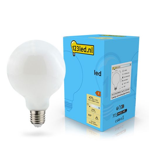Εικόνα της Λάμπα LED 123LED E27 G95 Dimmable 2700K 470lm 4.5W Warm White