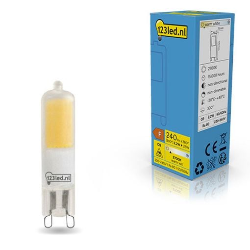 Εικόνα της Λάμπα LED 123LED G9 COB Capsule 2700K  240lm 2.2W Warm White