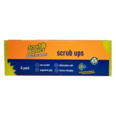 Εικόνα της Σφουγγάρι Scrub Daddy Scrub Basics Scrub Ups 4τμχ Yellow