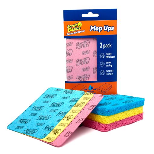Εικόνα της Σφουγγάρι Scrub Daddy Scrub Basics Mop Ups 3τμχ Rose/Blue/Yellow