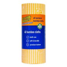 Εικόνα της Πανί Καθαρισμού Scrub Daddy Scrub Basics All Purpose Bamboo White/Orange 40τμχ