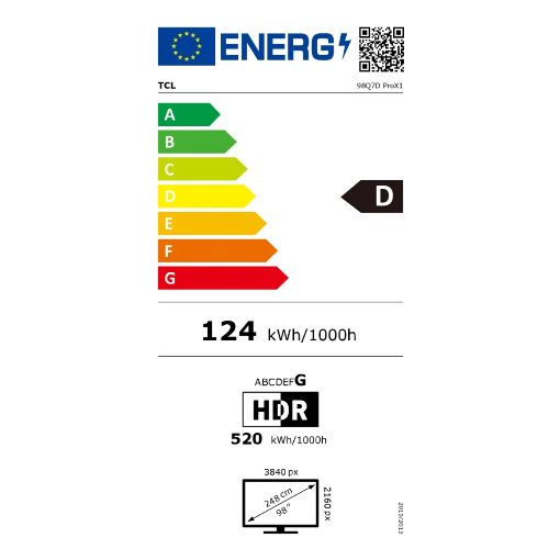 Εικόνα της Τηλεόραση TCL 98Q7D Pro 98" 4K UHD SQD-Mini LED Google TV HDR 144Hz