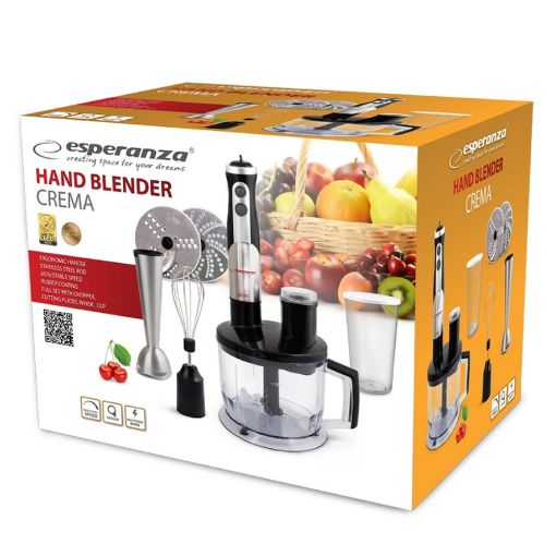 Εικόνα της Ραβδομπλέντερ Esperanza Crema 800W Μαύρο EKM004
