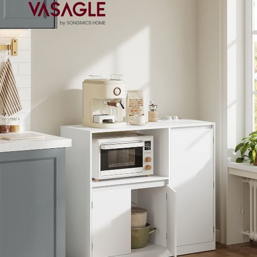Εικόνα της Songmics Ντουλάπα με 3 Πόρτες 40x90x90 cm White BBK373WB01