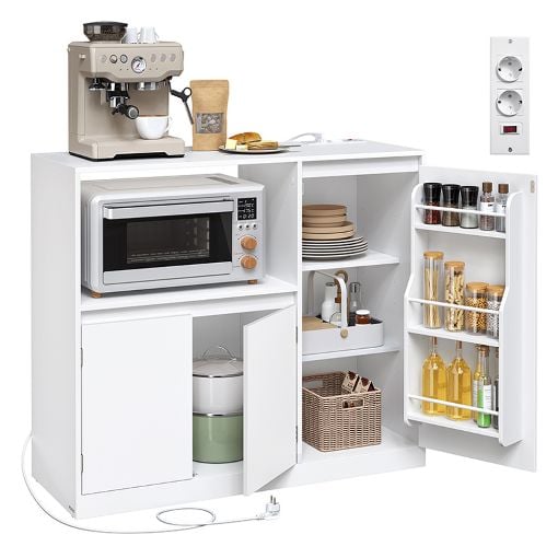 Εικόνα της Songmics Ντουλάπα με 3 Πόρτες 40x90x90 cm White BBK373WB01
