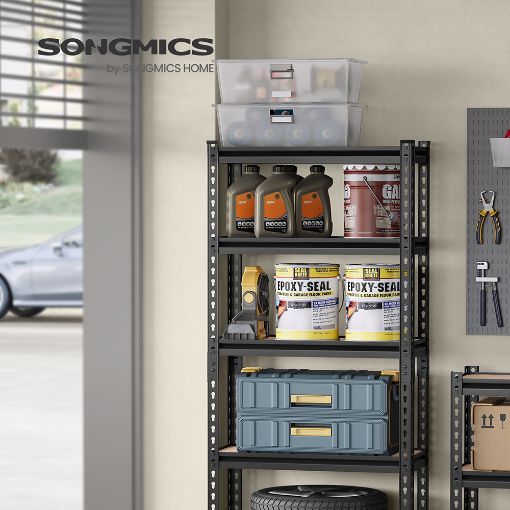 Εικόνα της Songmics Σετ Ραφιέρες Dexion με 5 Ράφια 150 x 75 x 35 cm 2τμχ Black GLR302B01