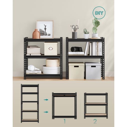 Εικόνα της Songmics Σετ Ραφιέρες Dexion με 5 Ράφια 150 x 75 x 35 cm 2τμχ Black GLR302B01