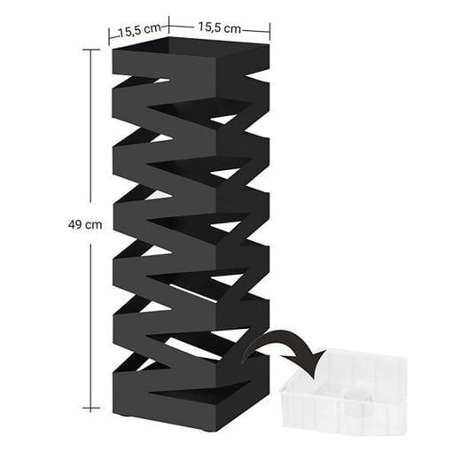 Εικόνα της Songmics Μεταλλική Ομπρελοθήκη 15.5 x 15.5 x 49 cm Black LUC16B