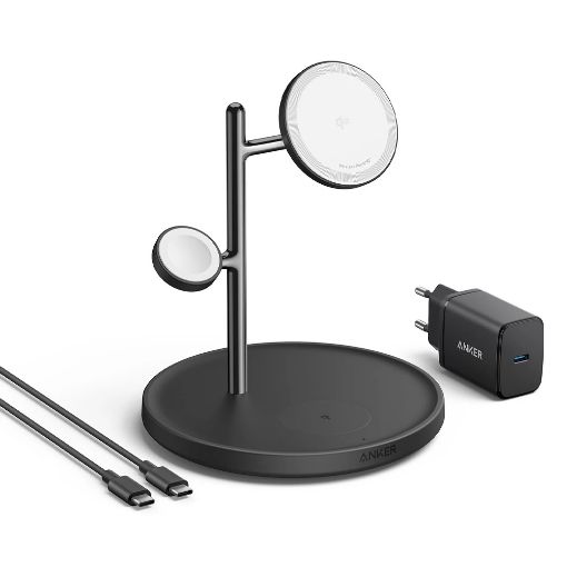 Εικόνα της Ασύρματος Φορτιστής Anker MagGo 3-in-1 Wireless Charging Pad Qi 15W Black B25M3312