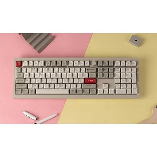Εικόνα της Πληκτρολόγιο Keychron V6 Max QMK/VIA Full Wireless RGB Hot Swappable Banana Switches (US) Retro V6M-R4