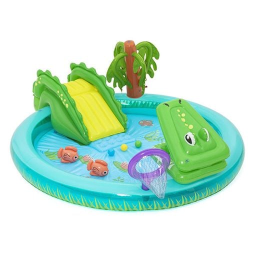 Εικόνα της Παιδική Πισίνα Bestway Crocodile Cove Play Center Φουσκωτή 224 x 181 x 72 cm Πολύχρωμη 53166