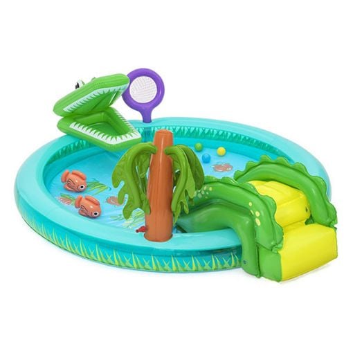Εικόνα της Παιδική Πισίνα Bestway Crocodile Cove Play Center Φουσκωτή 224 x 181 x 72 cm Πολύχρωμη 53166